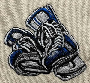 Hockey skates embroidery design