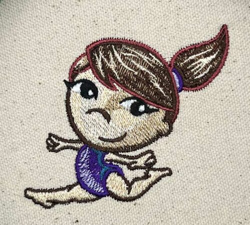 Cute Gymnast embroidery design