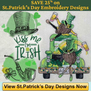 Embroidery Design Sale Mobile Banner - St Patrick's Day