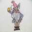bunny gnome egg embroidery design