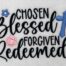 Chosen blessed embroidery design