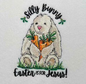 easter bunny embroidery design