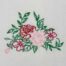 Floral Frame Monogram 19 embroidery design