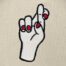 Grunge Girls fingers crossed embroidery design