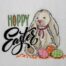 hoppy easter bunny embroidery design