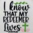I know redeemer embroidery design