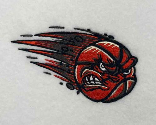 Angry Basketball embroidery design