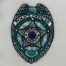 Policeman badge embroidery design