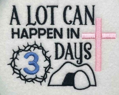 lot can happen embroidery design