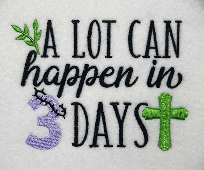 lot can happen embroidery design