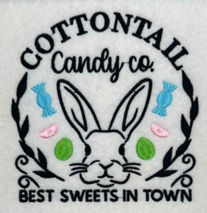 cottontail candy embroidery design