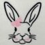 girl bunny embroidery design
