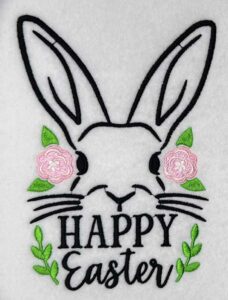 happy easter embroidery design