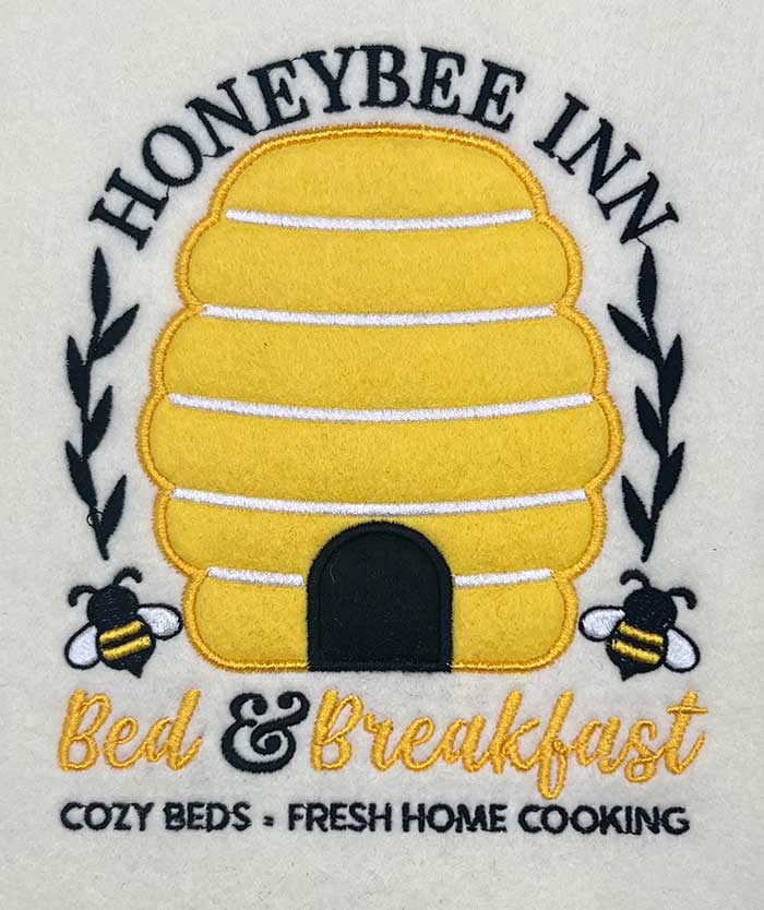 Honeybee Inn Bed & Breakfast Embroidery design
