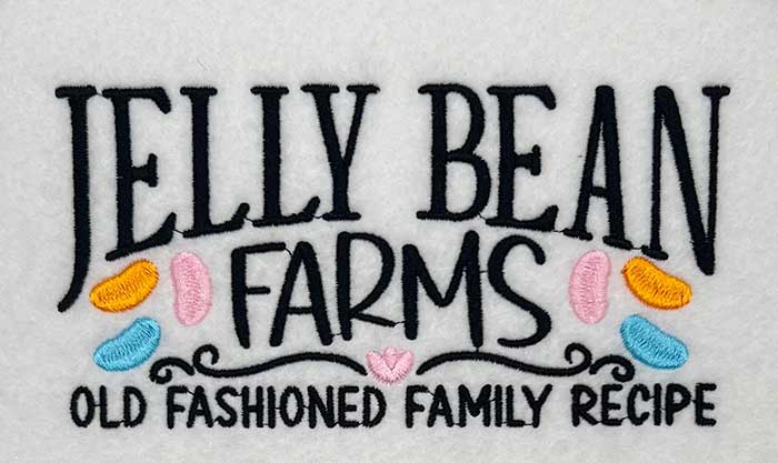 need bean farms embroidery design