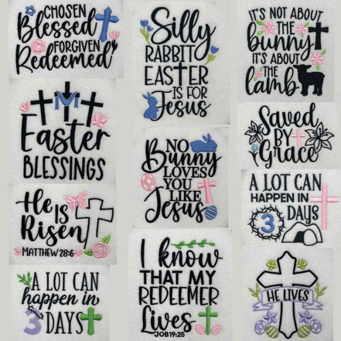 Religious Easter e broidery designs