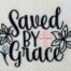 saved by grace embroidery design