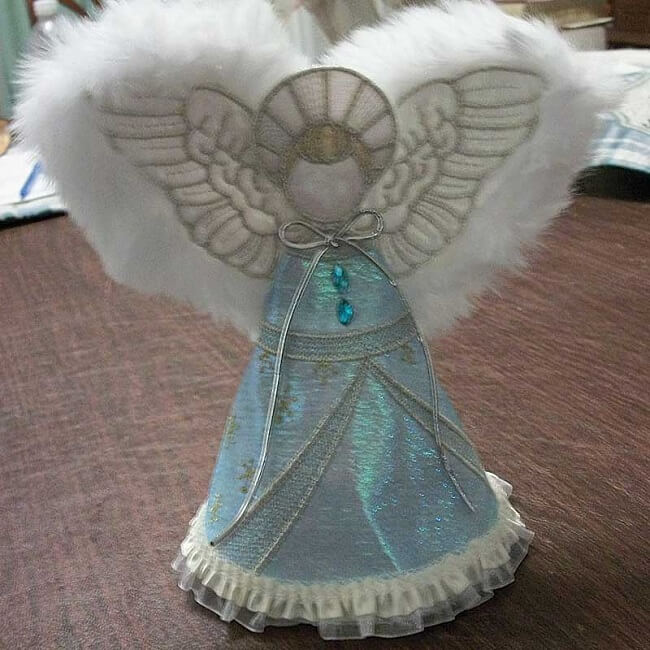 3D angel embroidery design