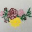 Floral Frame monogram flowers embroidery design