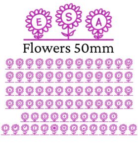 Flowers 50mm esa font