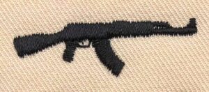 rifle embroidery design