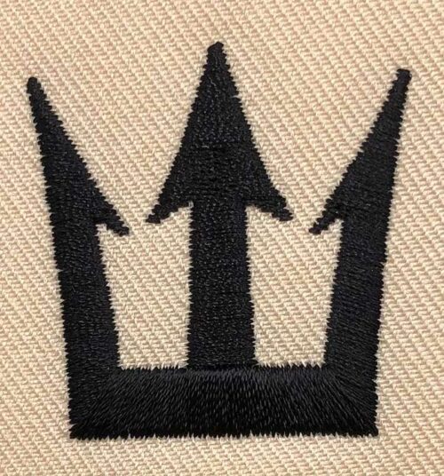 Trident embroidery design