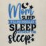 mom sleep embroidery design