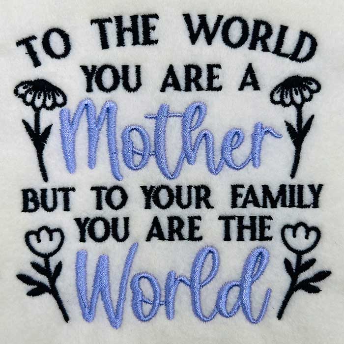 you are a mother embroidery design