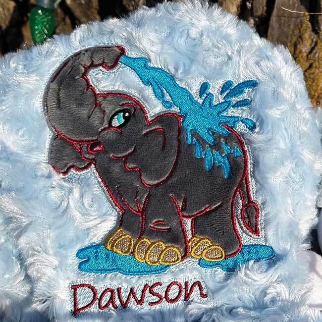 elephant applique embroidery design