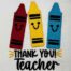 thank you teacher embroidery design