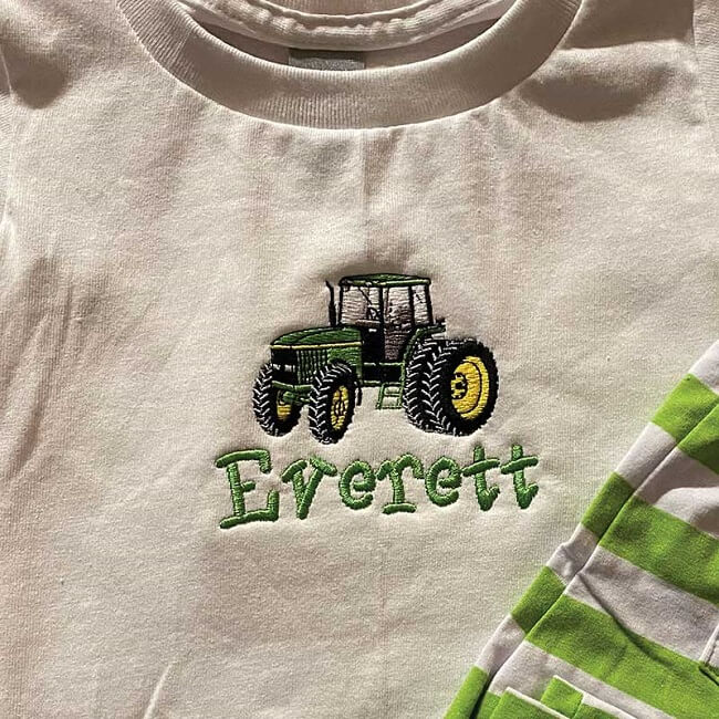 tractort-shirt embroidery design