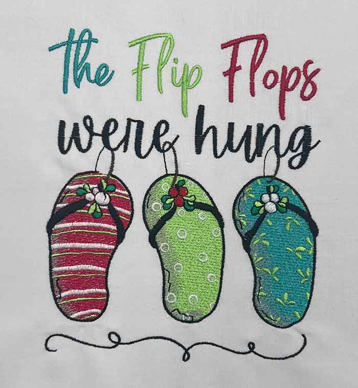Flip Flops embroidery design