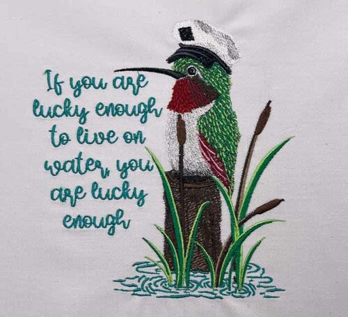 Lucky Enough embroidery design