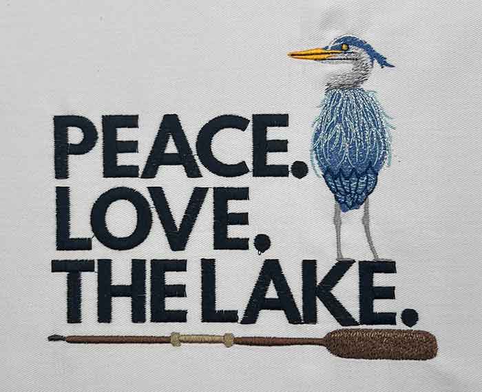 Peace Love Herring embroidery design