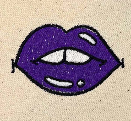 mouth embroidery design