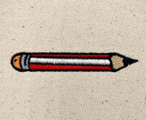 pencil embroidery design