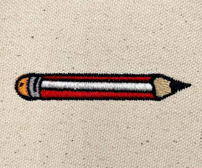 pencil embroidery design