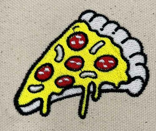 pizza embroidery design