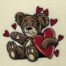 Teddy bear love embroidery designs