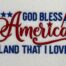 god bless america embroidery design