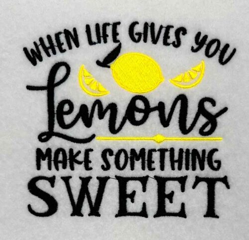 sweet lemons embroidery design