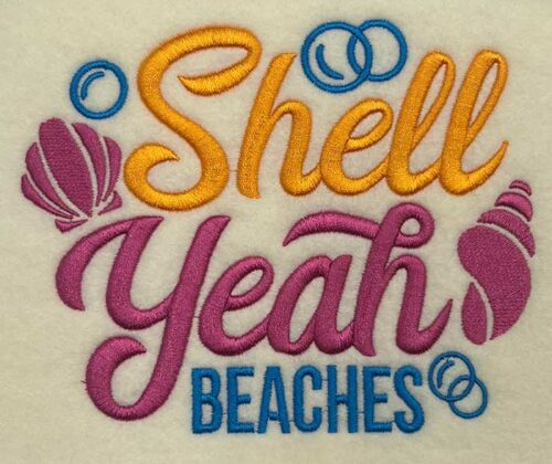 shell yeah embroidery design