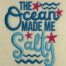 summer salty embroidery design