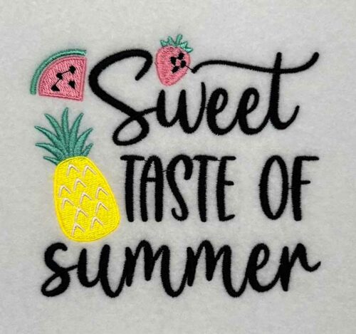 sweet summer embroidery design