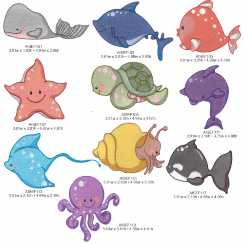 Sea Friends Pack Sizes