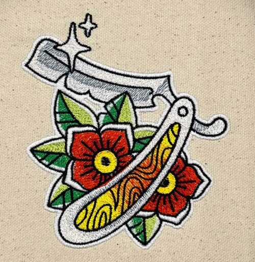 razor embroidery design