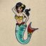 mermaid embroidery design