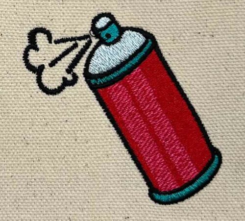 Grunge Girls spray can embroidery design