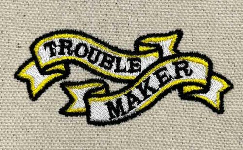 Grunge Girls trouble maker embroidery design