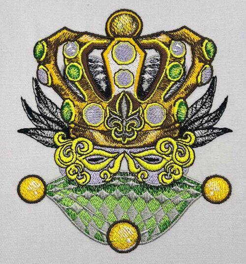 Mardi Gras Crown embroidery design